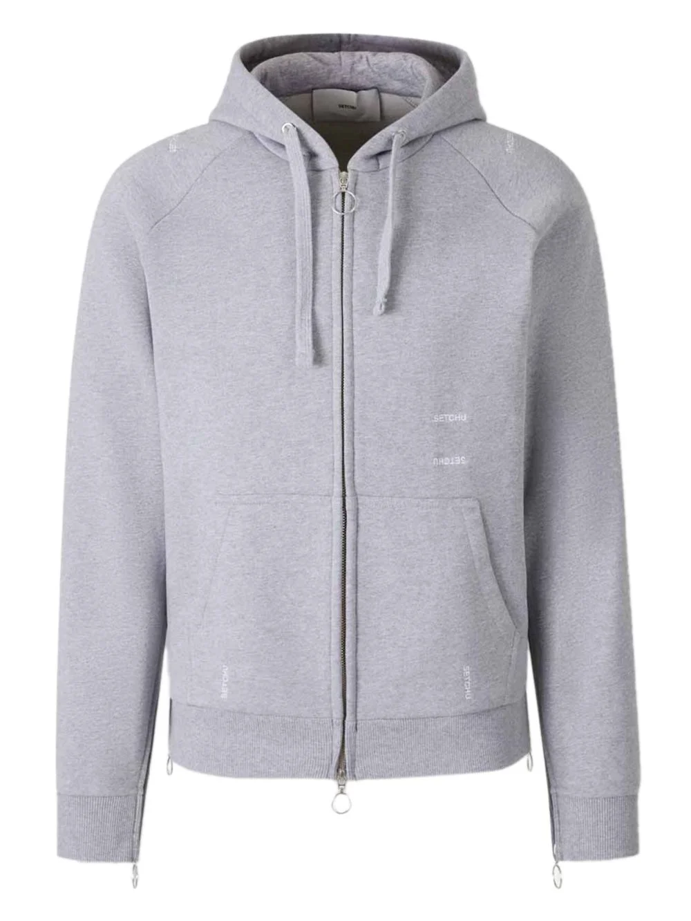 embroidered-logo hoodie - 1