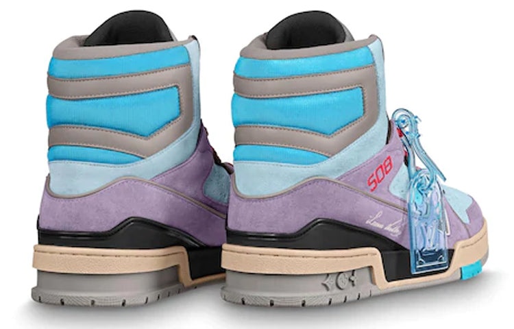 LOUIS VUITTON Trainer Ankle Sneakers 'Purple Red Blue' 1A7R0 - 3
