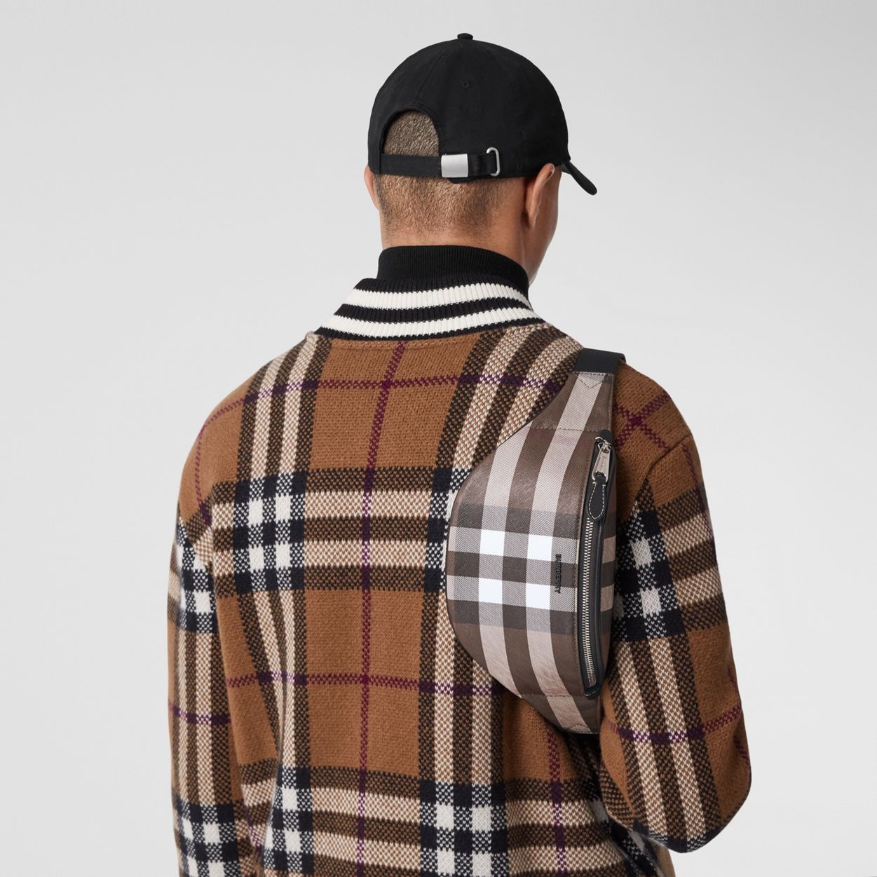 Mini Check and Leather Bum Bag - 11