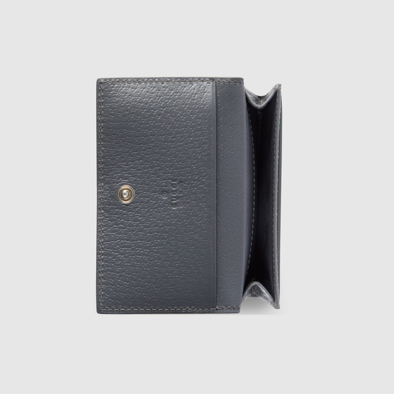 GUCCI Grey interior GG card case outlook