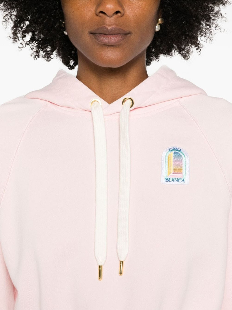 logo-patch cropped hoodie 5
