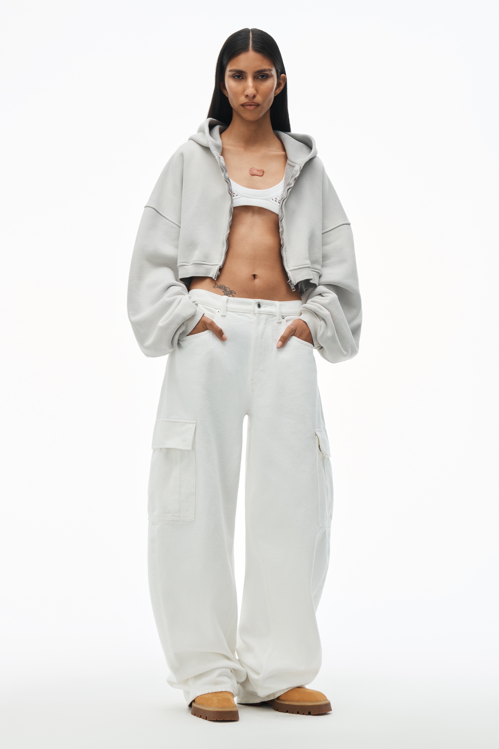 Oversize Cargo Jeans in Cotton - 2