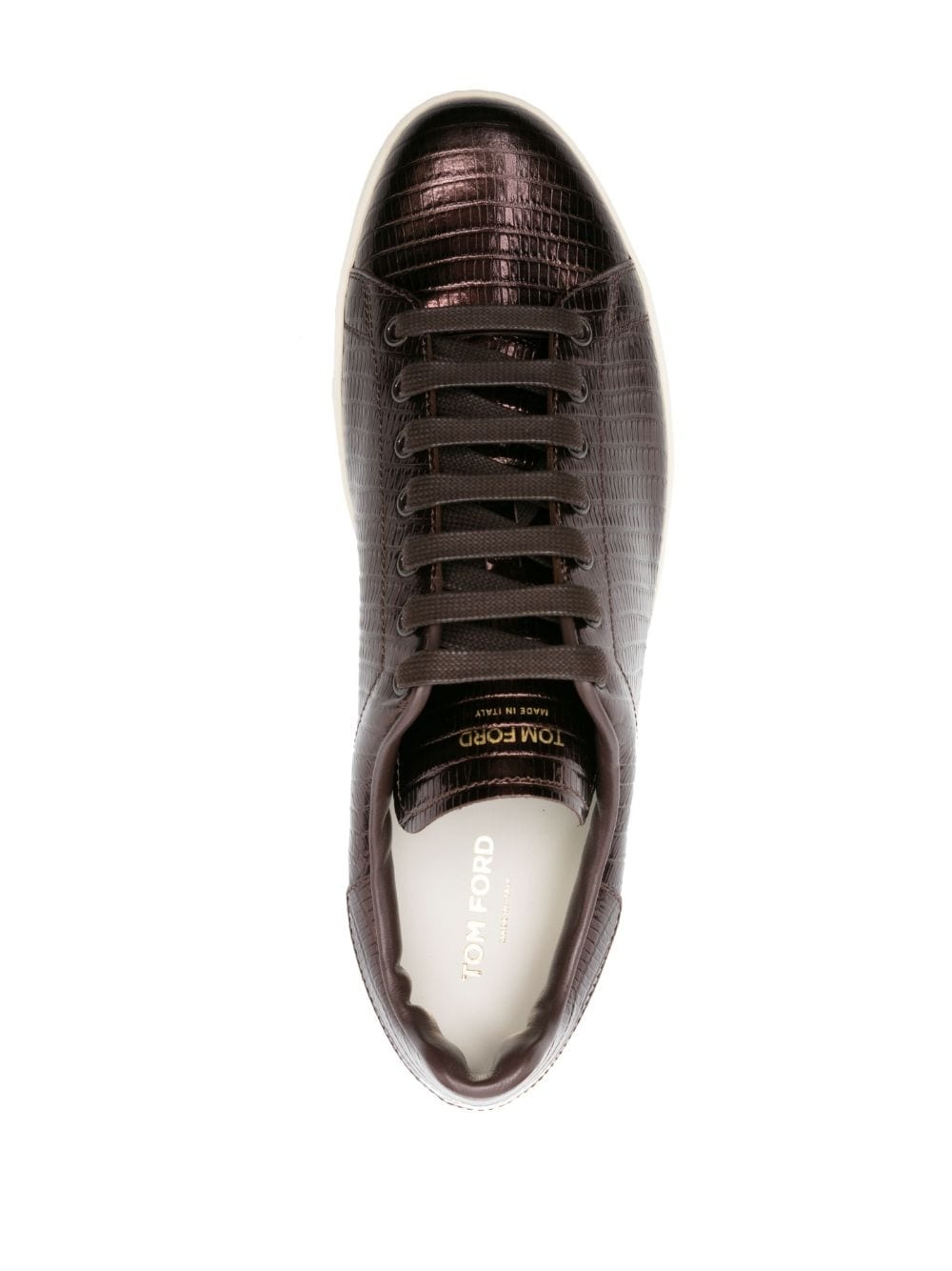 Warwick embossed-crocodile sneakers - 4