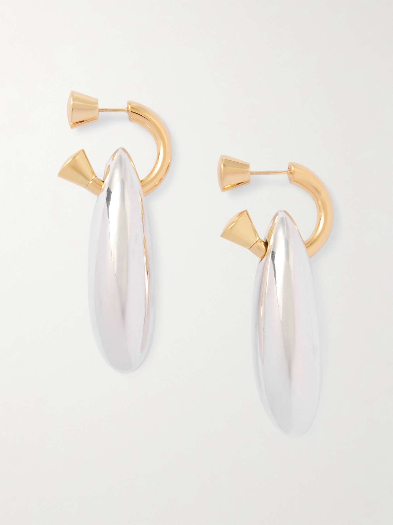 Gold-plated and silver earrings - 1