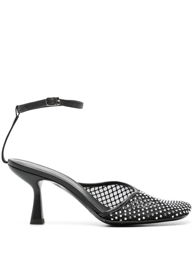 CHRISTOPHER ESBER Minette Veil 80mm mesh pumps outlook