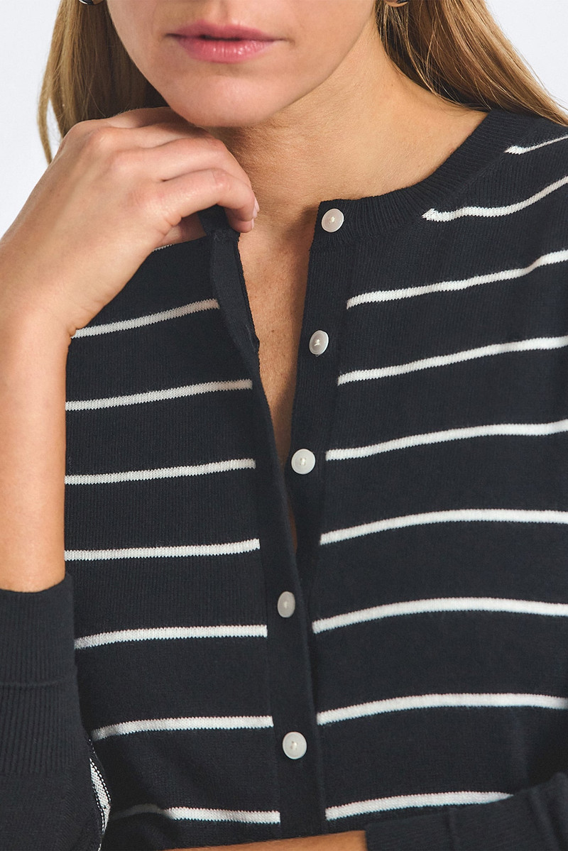 THIBEAUT PLAITED STRIPE CARDIGAN 2