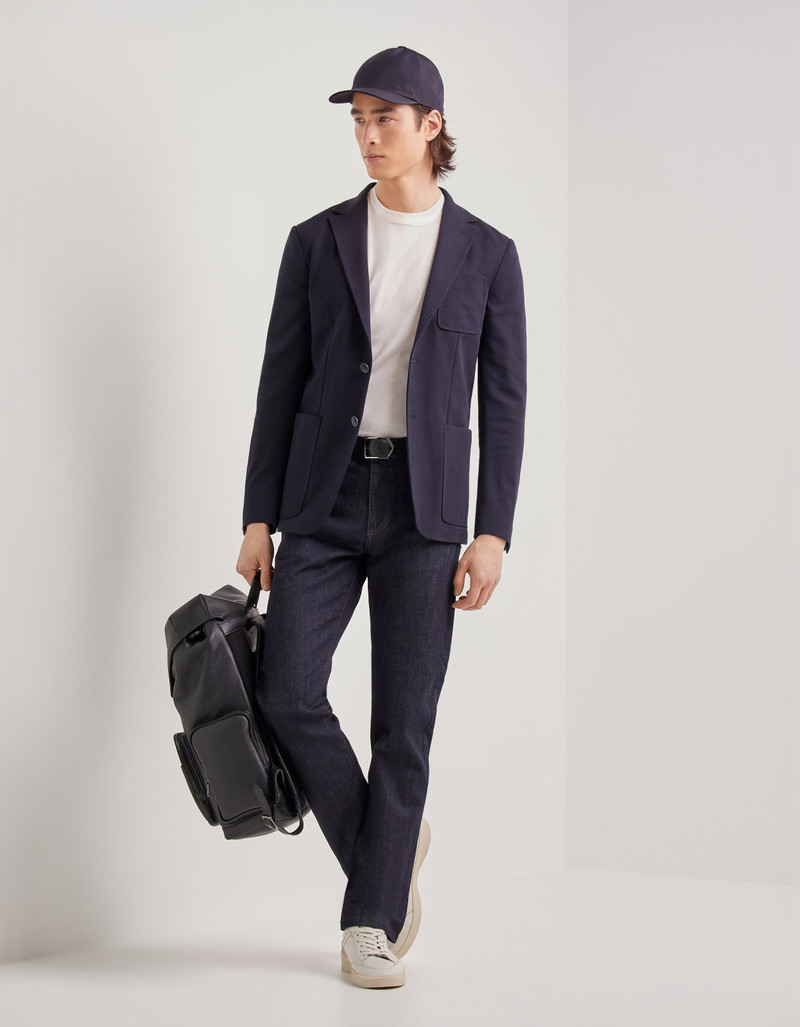 Canali DARK WASH STRETCH DENIM 5-POCKET PANTS outlook