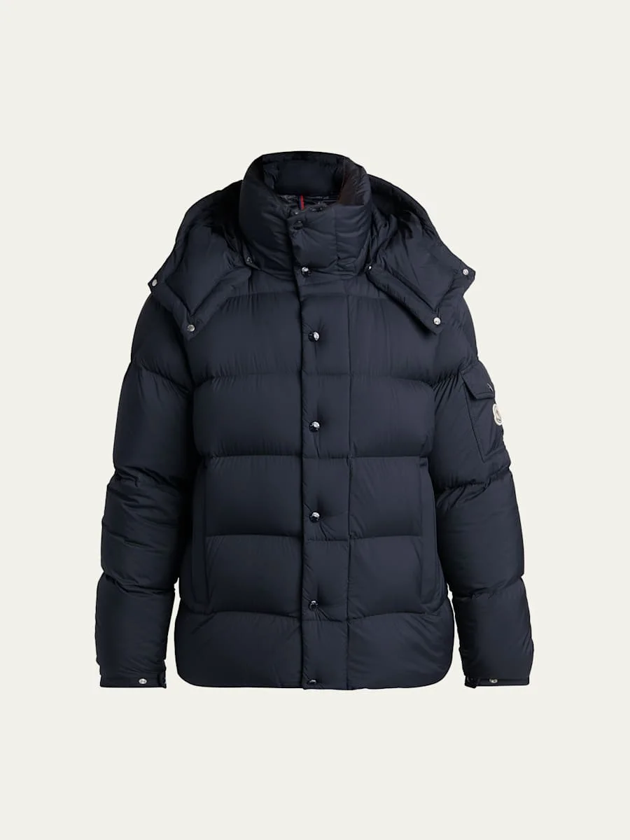 Men's Quilted Hooded Puffer Jacket - 1