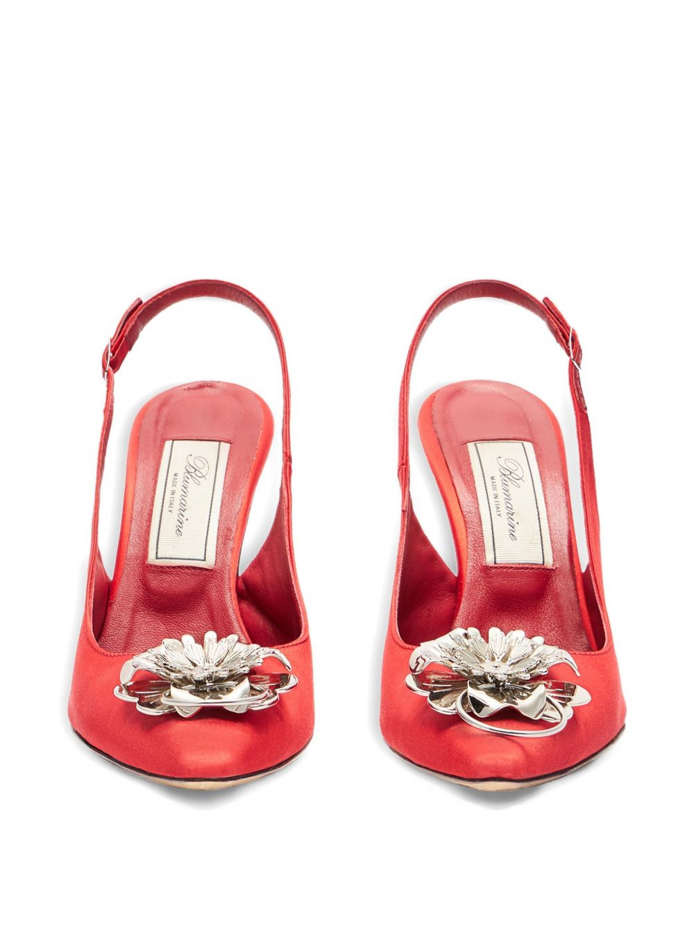 flower-embellished slingback pumps - 3