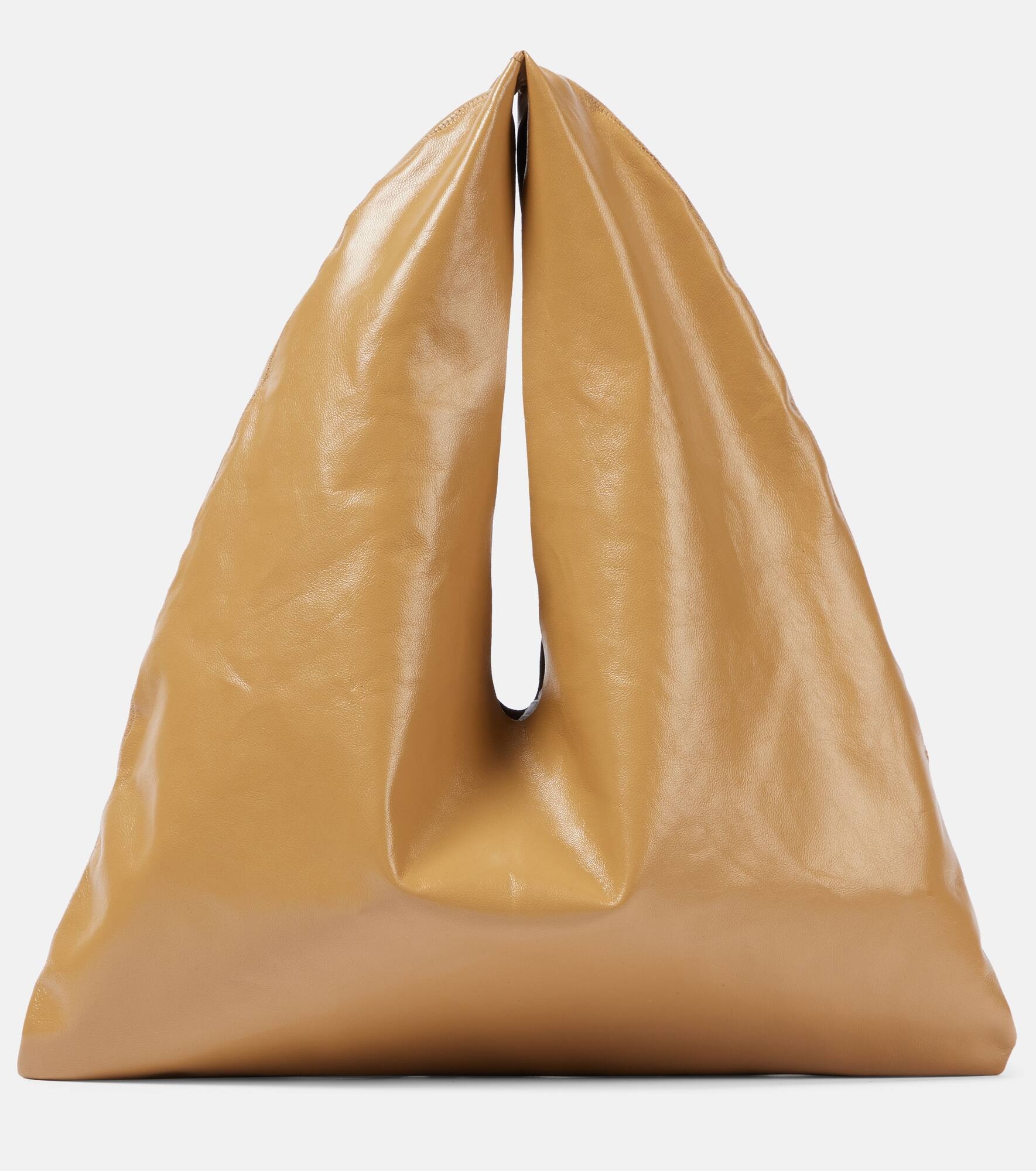 Bindle Small leather tote bag - 1