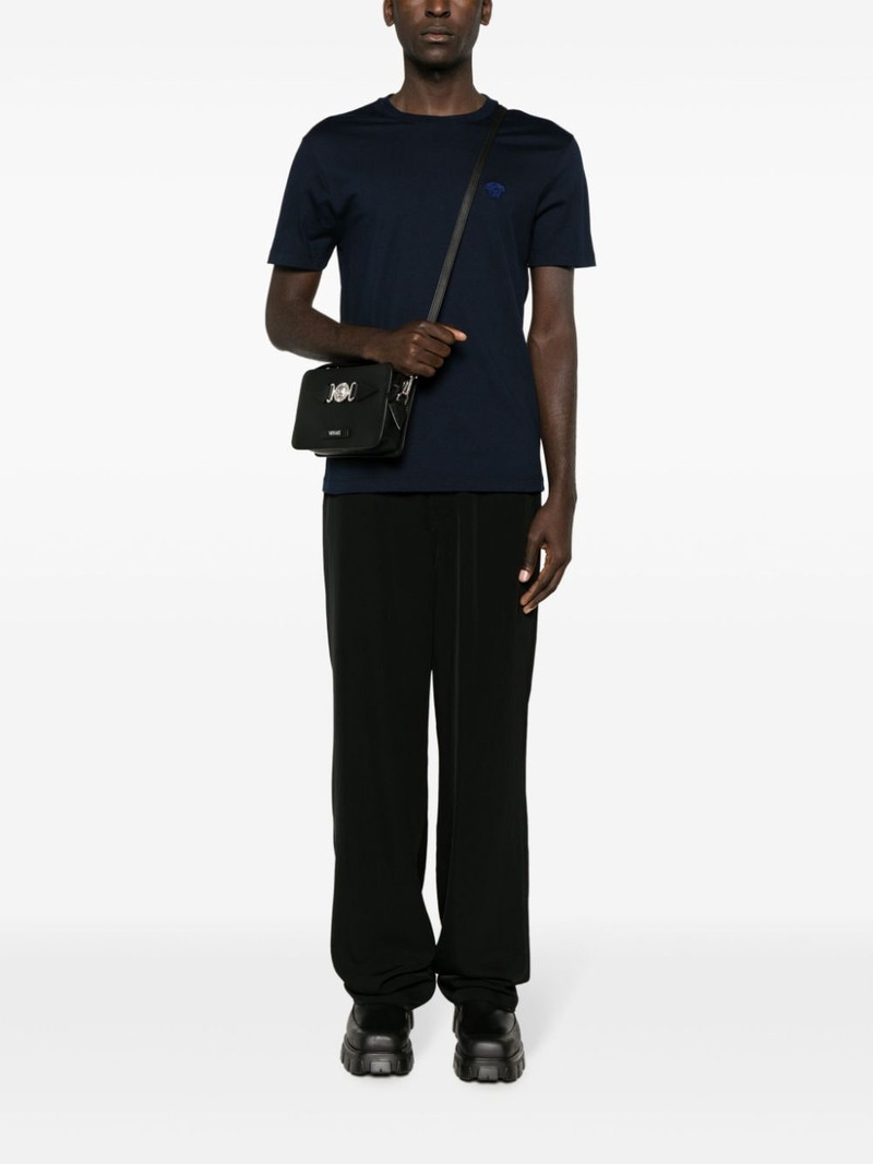 VERSACE Medusa Head-embroidered cotton T-shirt outlook