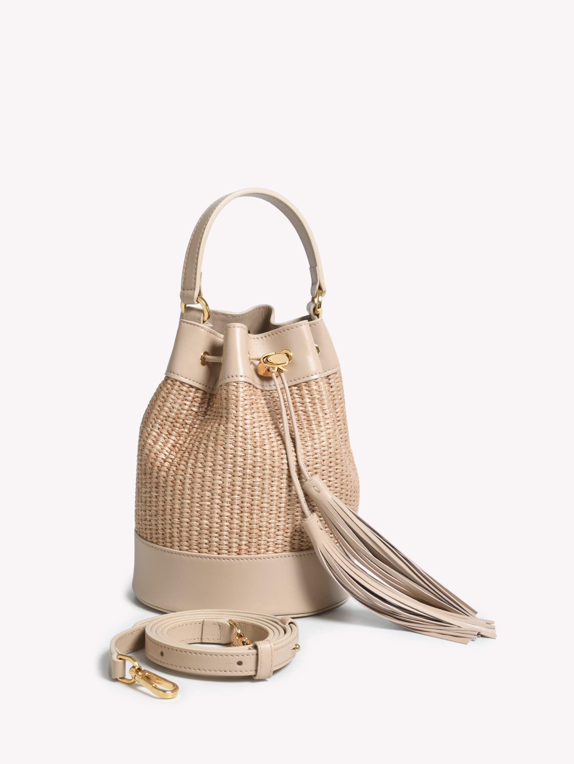 Gianvito Rossi Sienna Bag in Beige Raffia And Leather at Nordstrom - 3