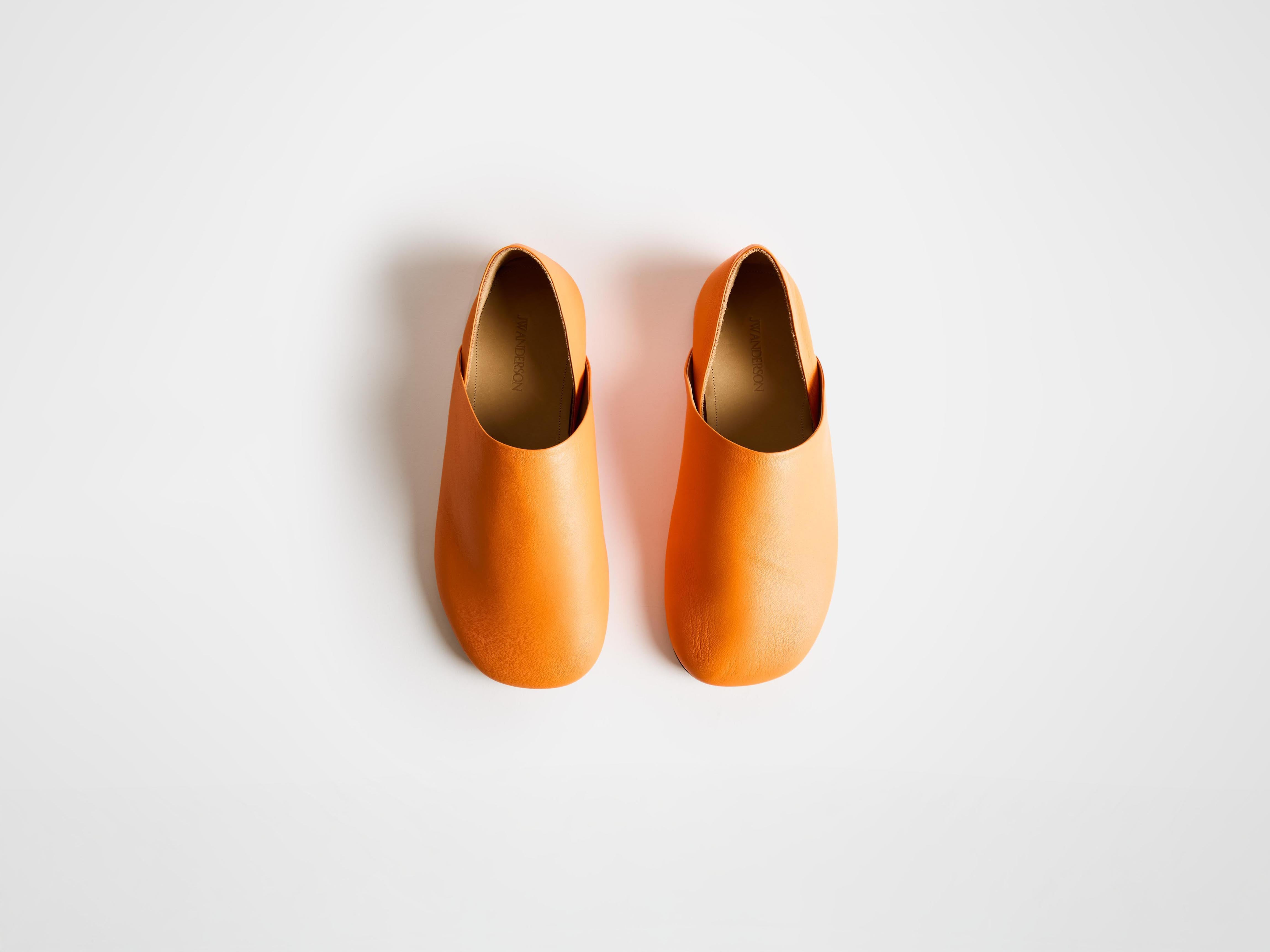 WOMENS SLIPPER MULES IN ORANGE - 3