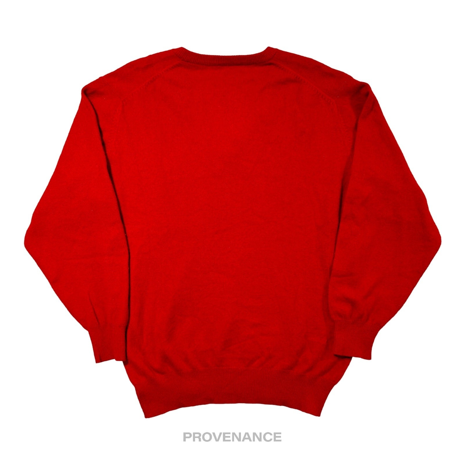 Christian Dior Sports - Christian Dior Golf Logo V Neck Sweater - Fine Wool Red S - 2