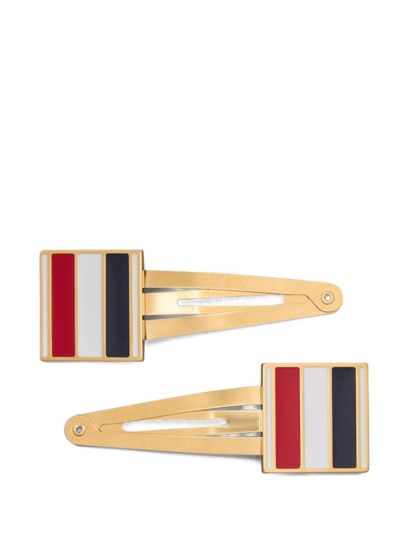 logo-detail hair clips 1