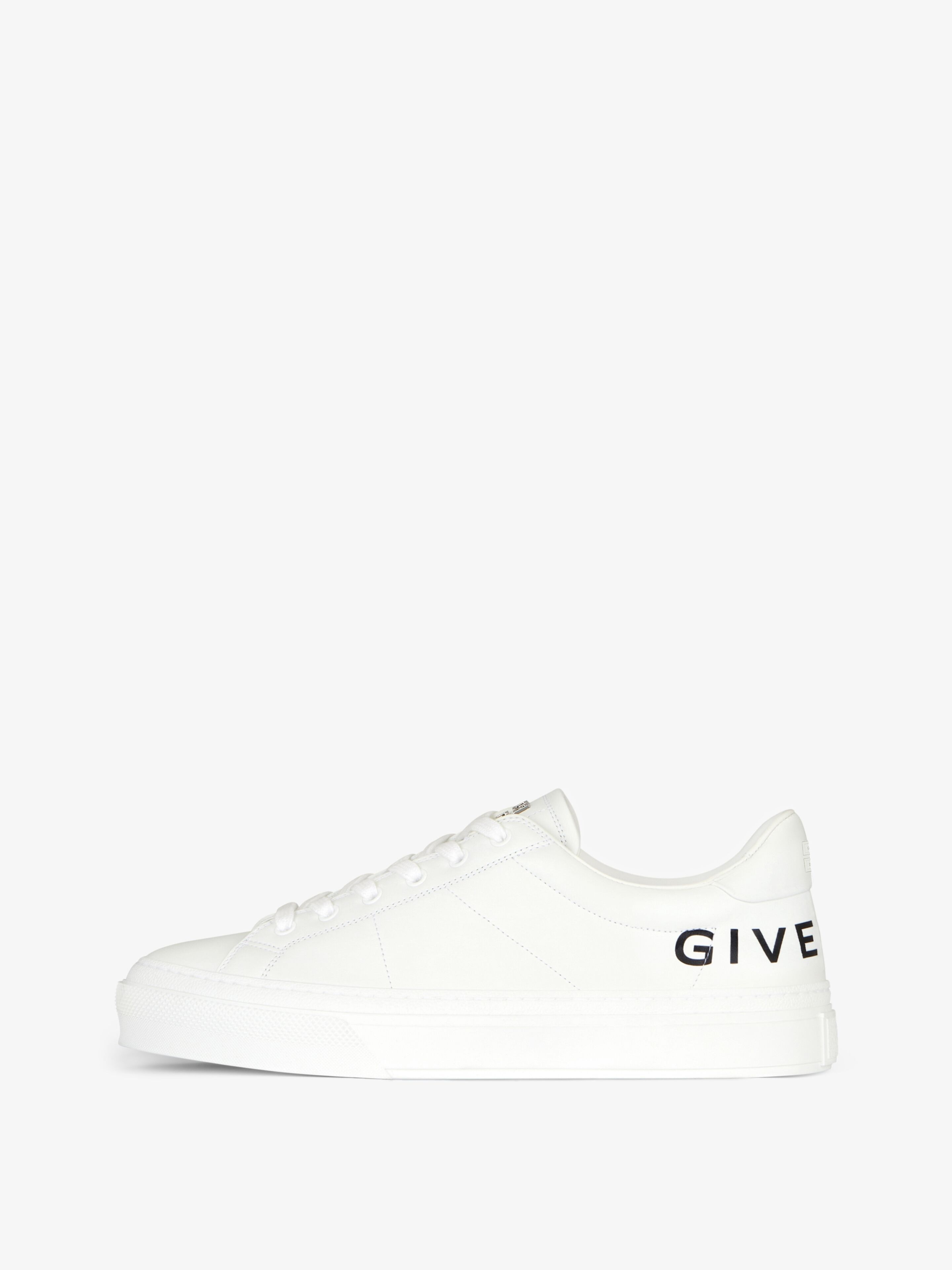 CITY SPORT SNEAKERS IN LEATHER WITH PRINTED GIVENCHY LOGO - 3