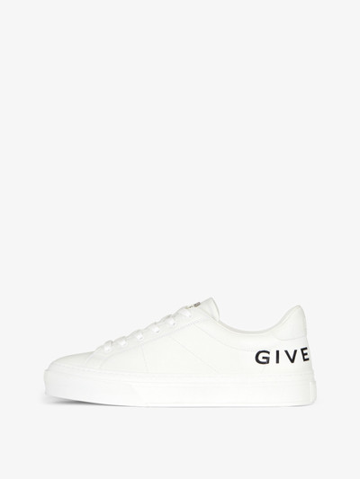 Givenchy CITY SPORT SNEAKERS IN LEATHER WITH PRINTED GIVENCHY LOGO outlook