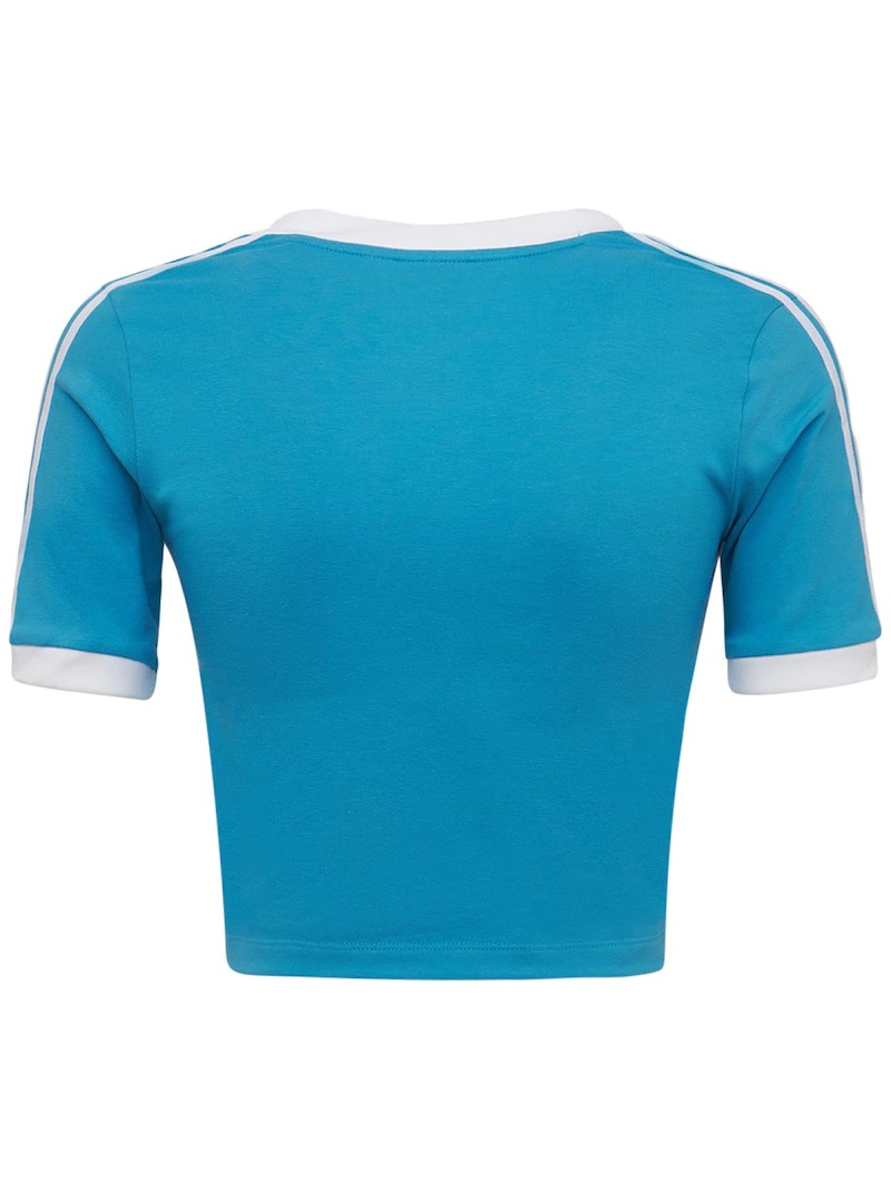 COTTON BLEND CROPPED T-SHIRT - 5