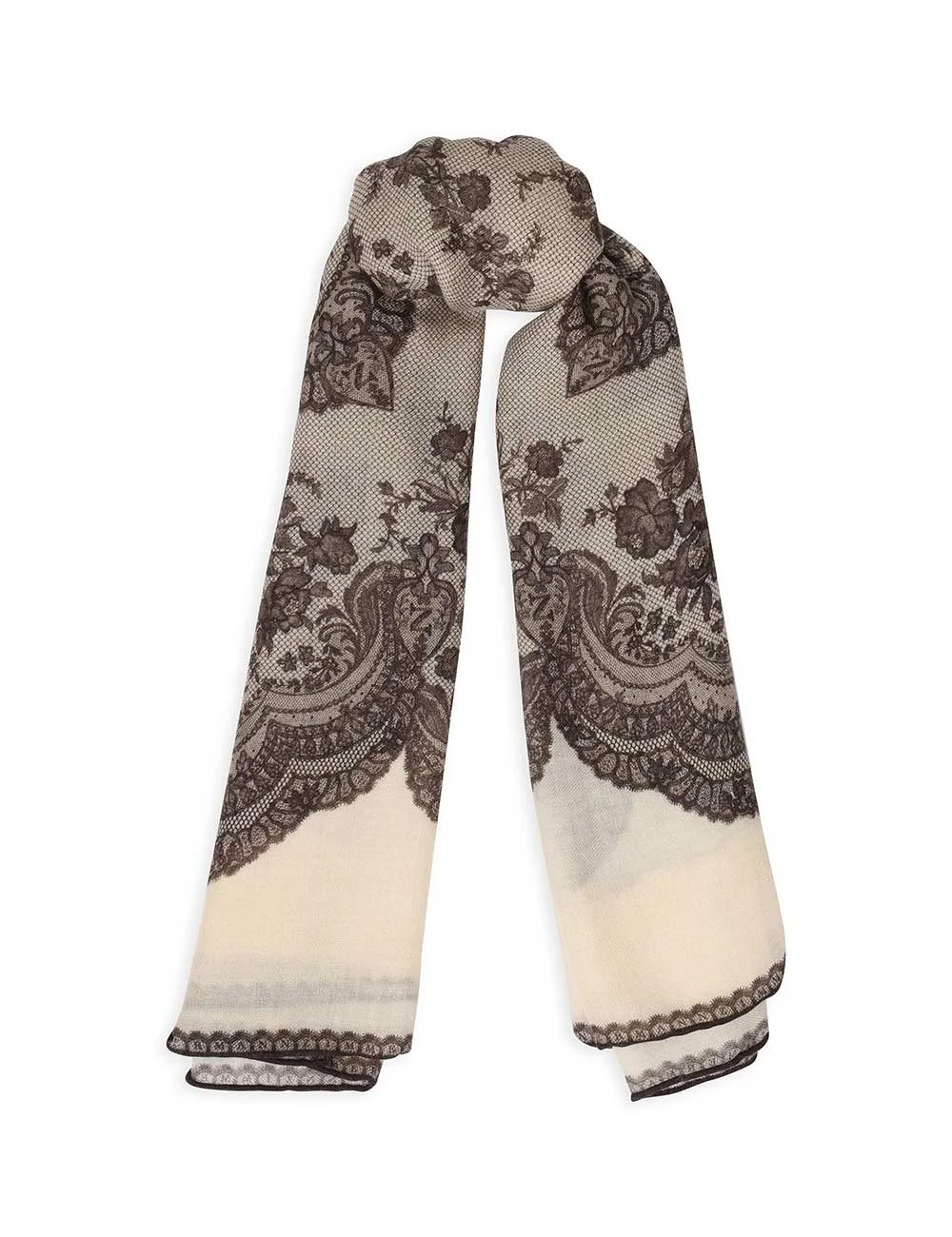 PRINTED WOOL SHAWL - 1