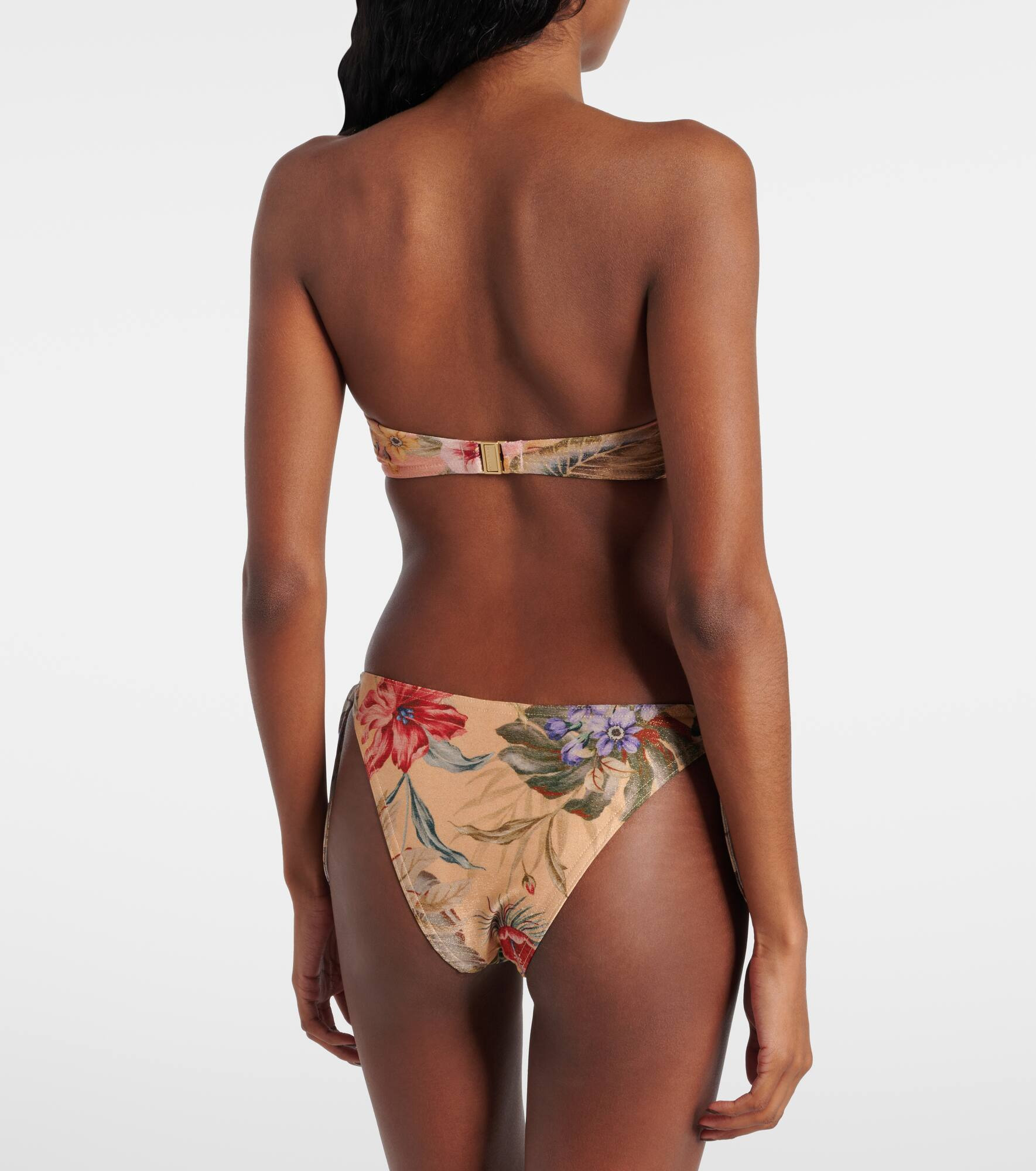 Coco bow-detail floral bikini bottoms - 3
