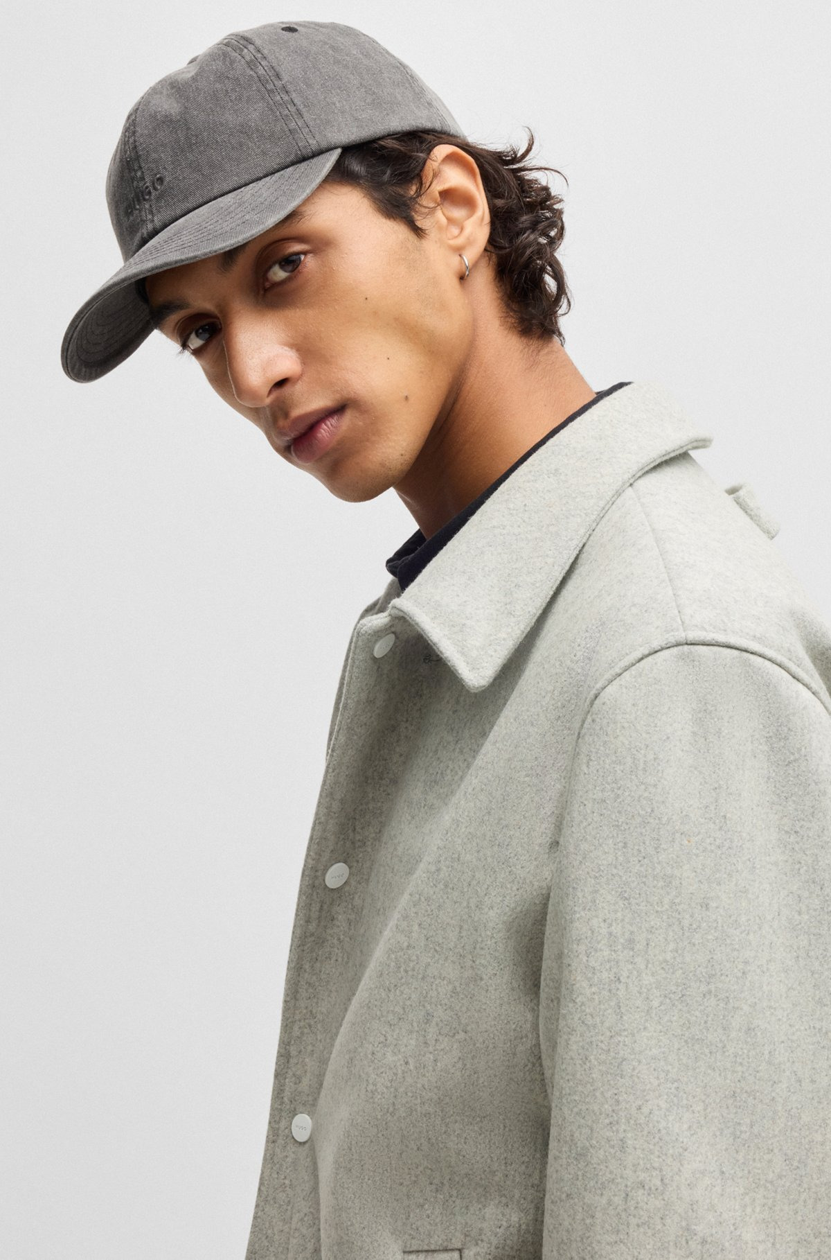 REGULAR-FIT PADDED COACH JACKET IN A WOOL BLEND - 5