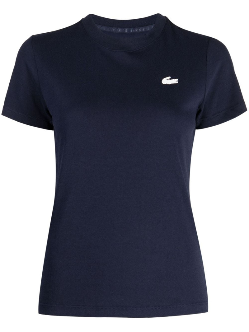 logo-embroidered cotton T-shirt 1
