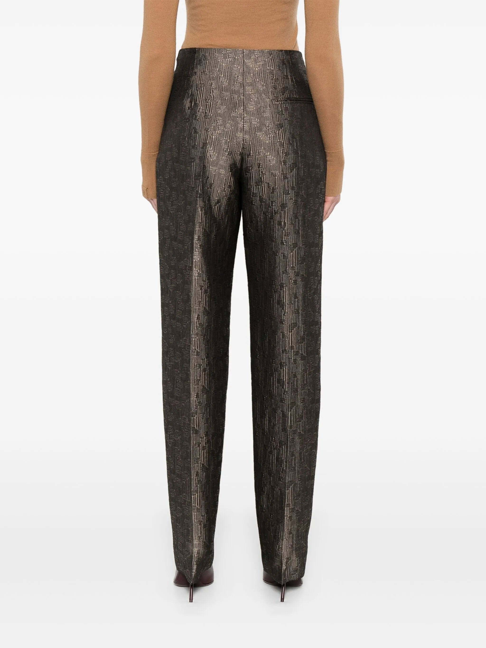 Giorgio Armani Silk-blend Straight-leg Trousers - 5