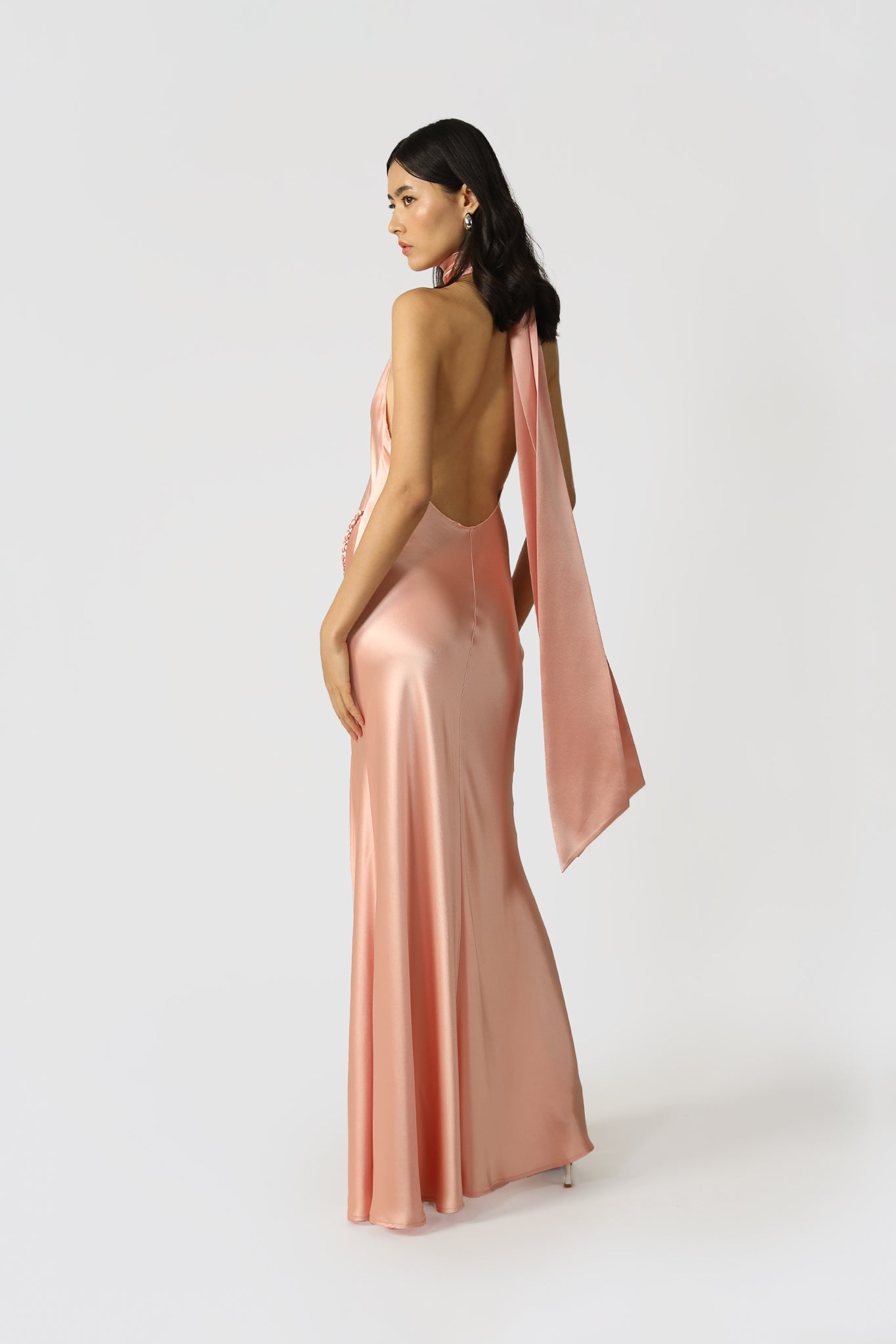 PENELOPE BACKLESS SATIN GOWN - 2