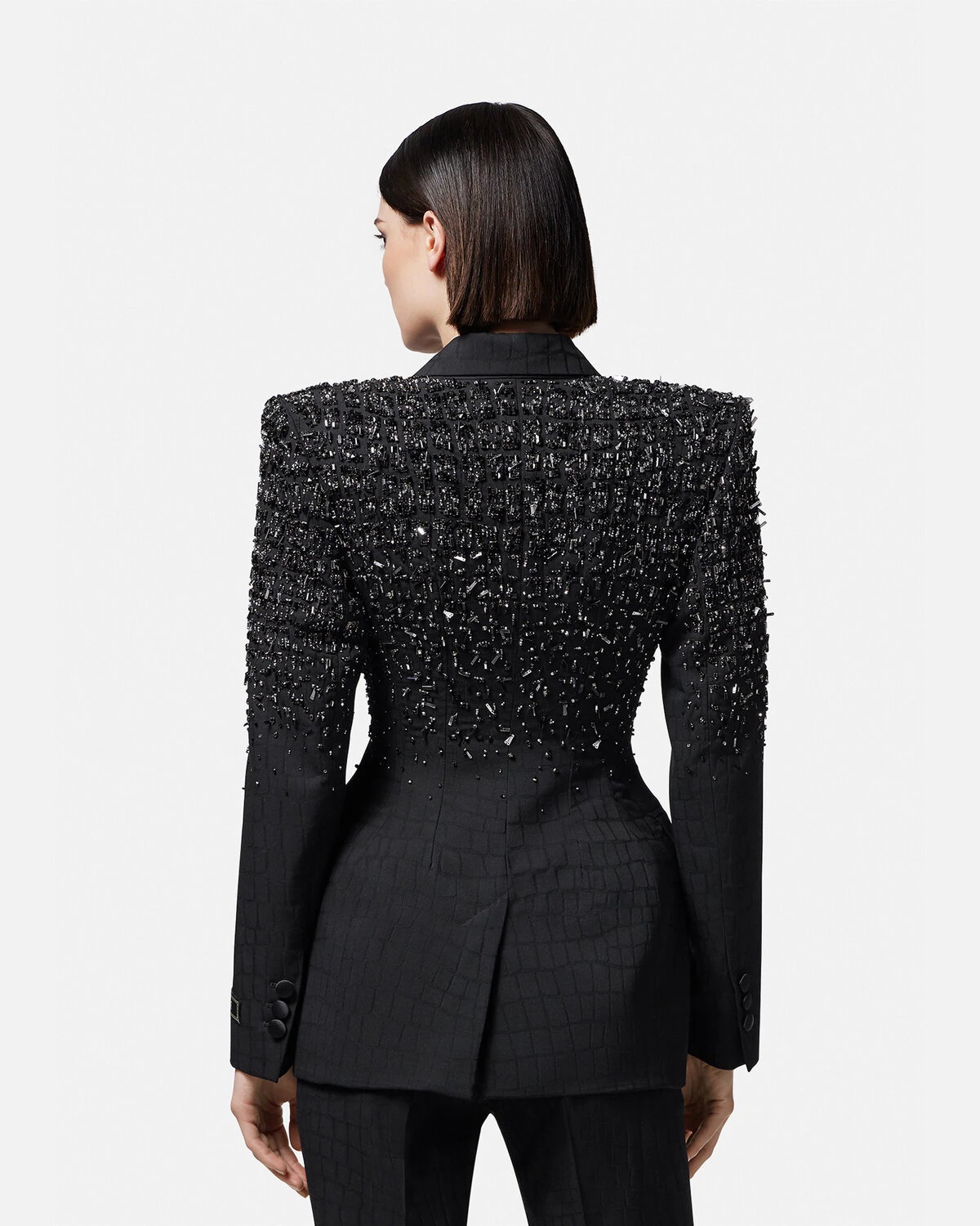 Crystal Croc-Jacquard Blazer - 4