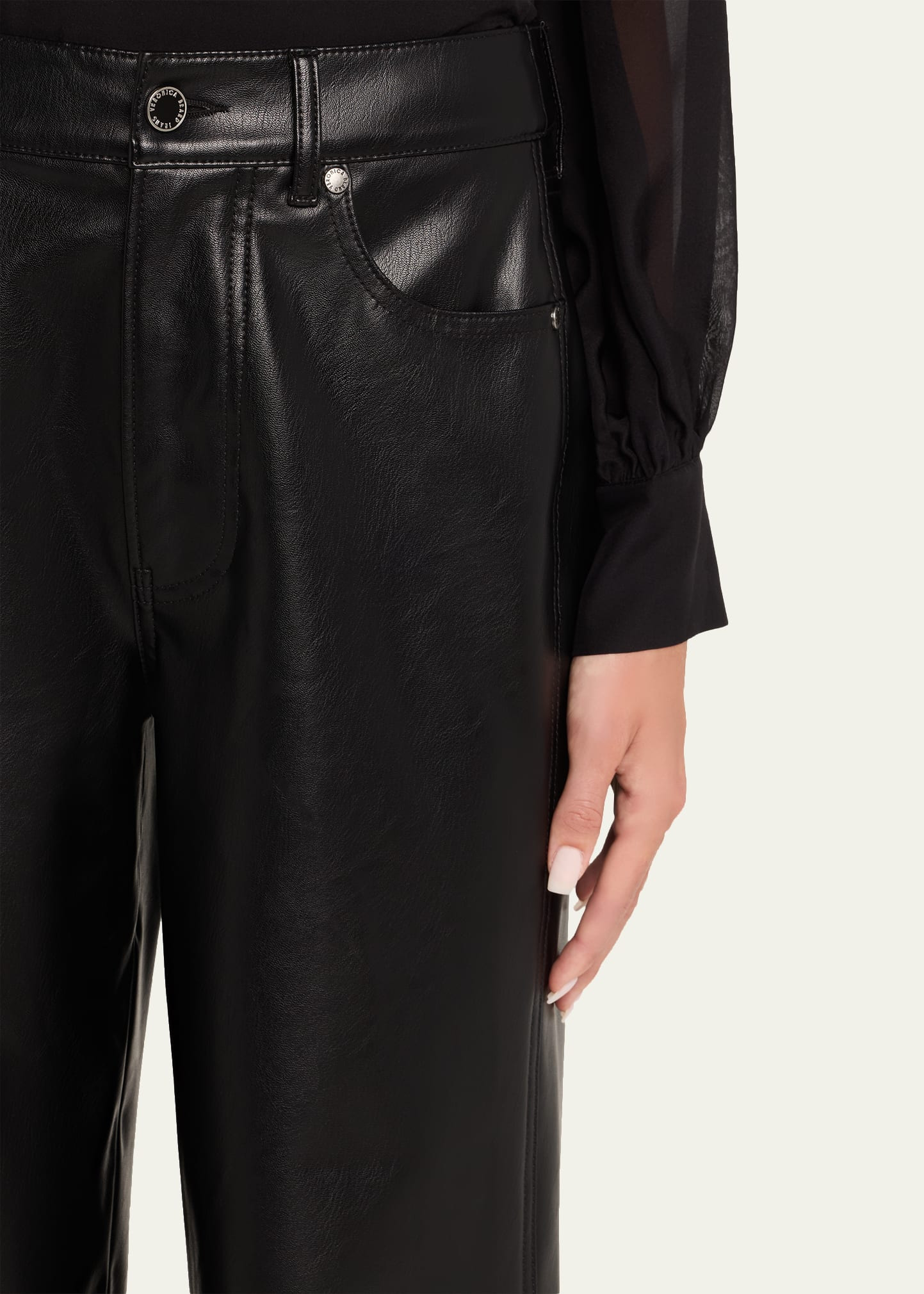 Kasey Mid-Rise Wide-Leg Pants - 5