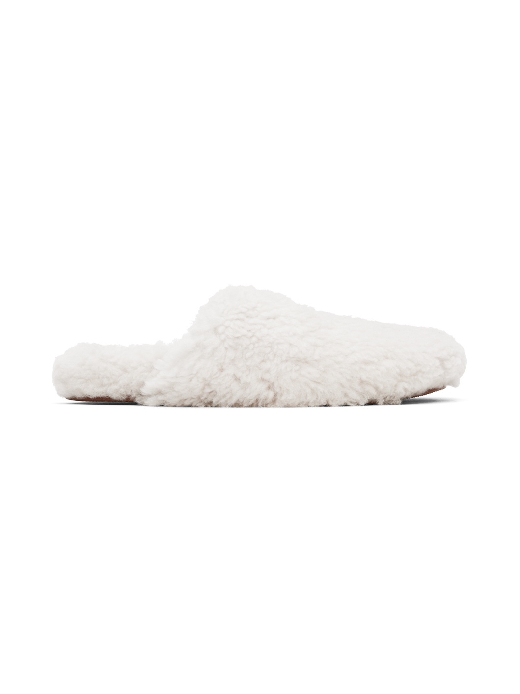 Off-White Merinos Curly Lamb Slippers - 1