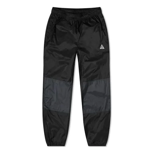 Men's Nike ACG Contrast Color Stitching Zipper Bundle Feet Sports Pants/Trousers/Joggers Black DB113 - 1