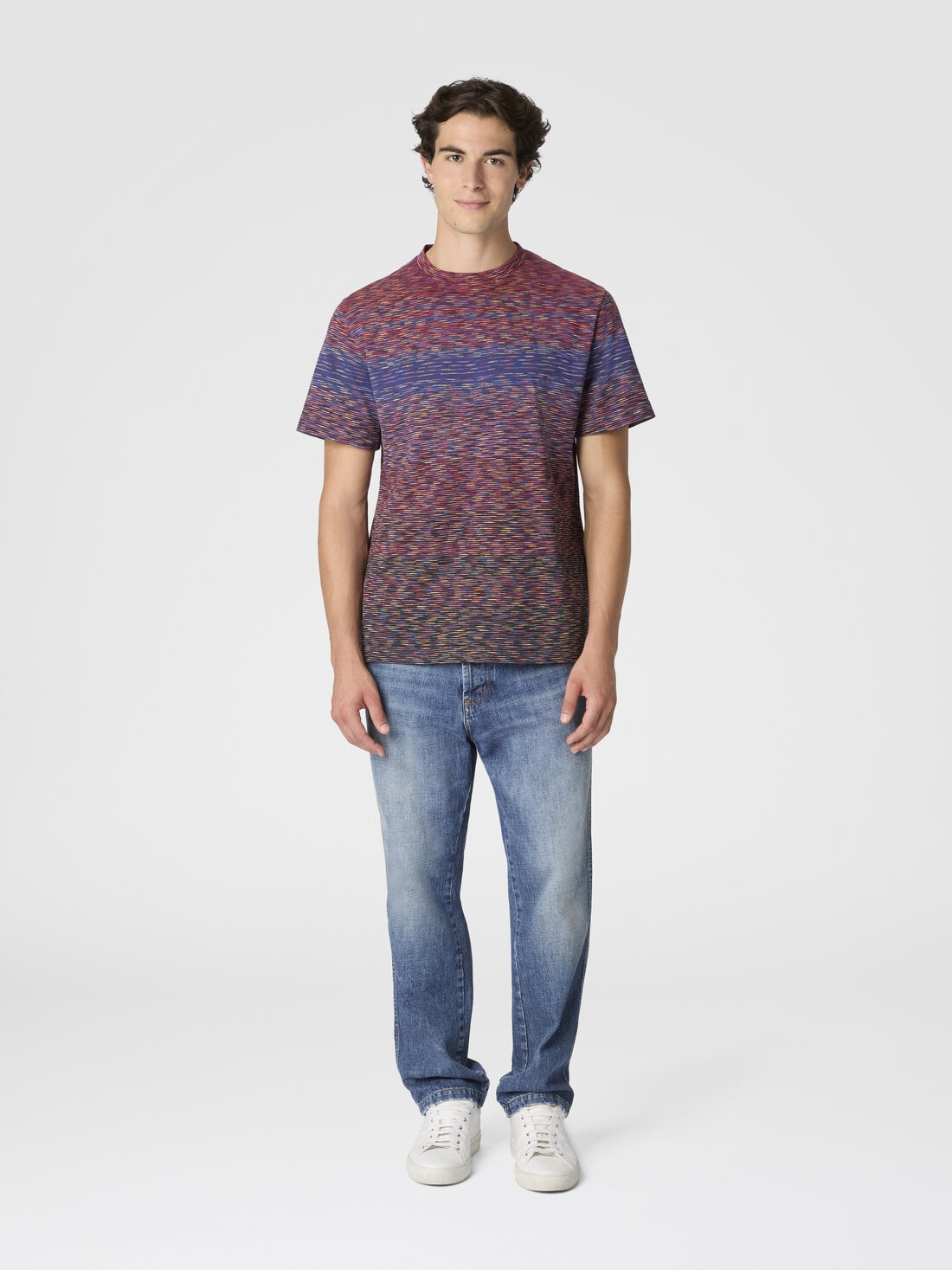 T-Shirt with Faded Flame Pattern - 2
