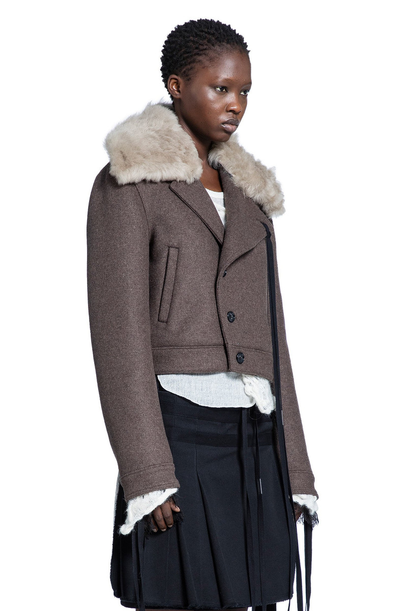 Ann Demeulemeester Wiebke Wool And Shearling Perfecto outlook