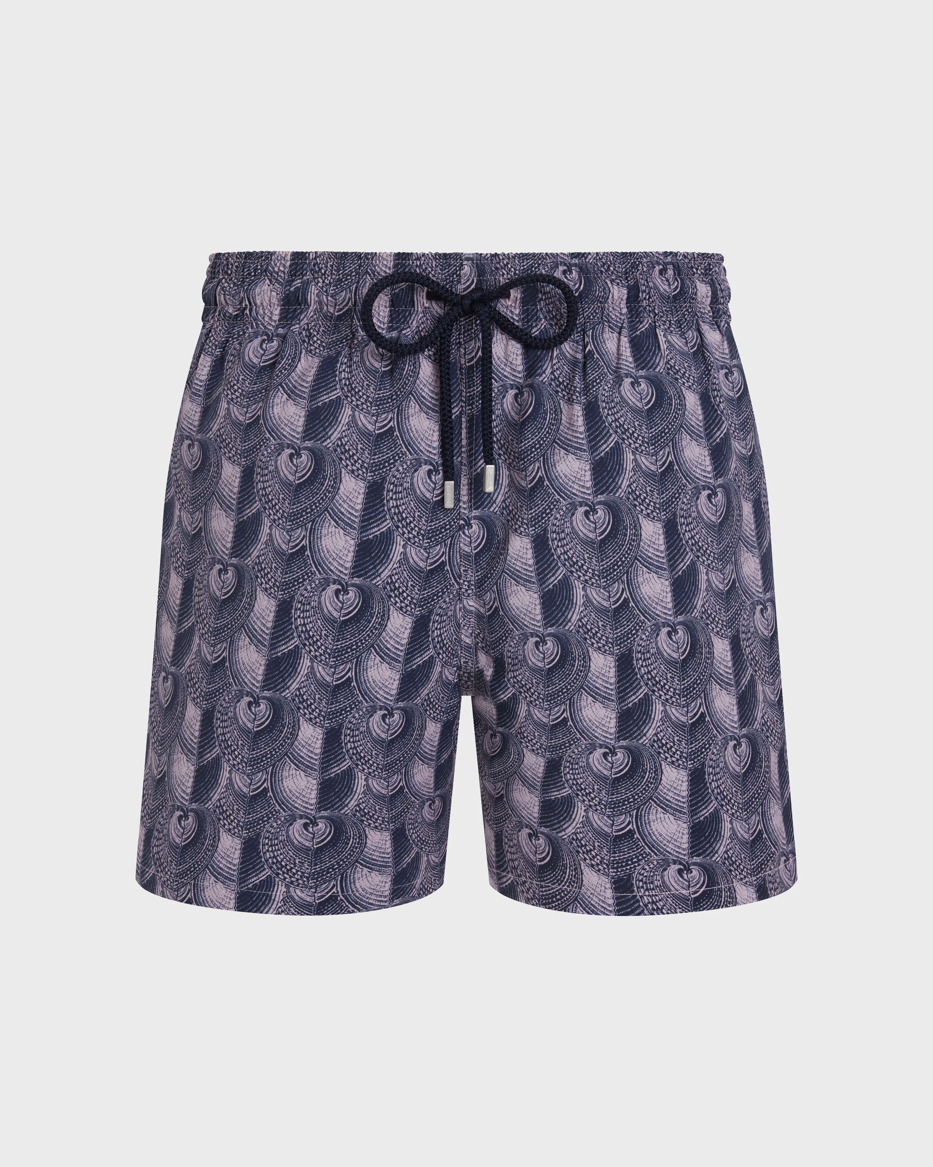 MEN ULTRAFINE WOOL SWIM TRUNKS HEART SHELLS - 1