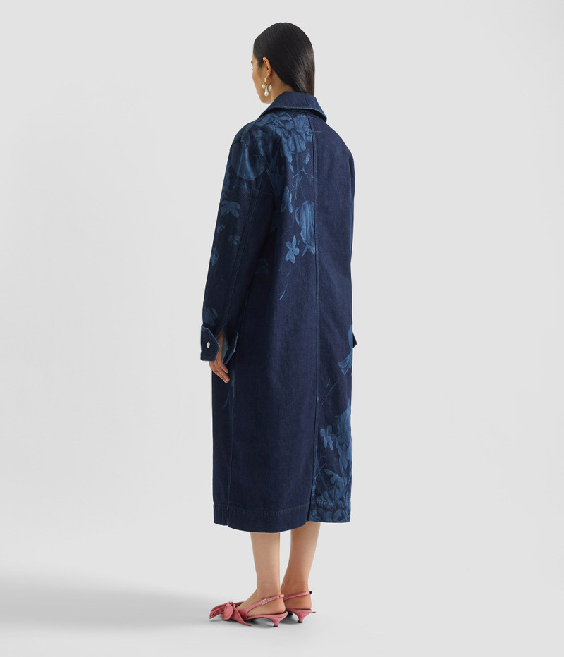 FLORAL PRINT DENIM COAT 3