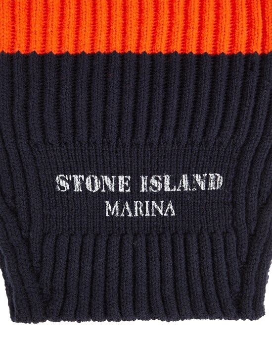 N02XD STONE ISLAND MARINA_PRINTED PURE WOOL FULL RIB LOBSTER RED - 4