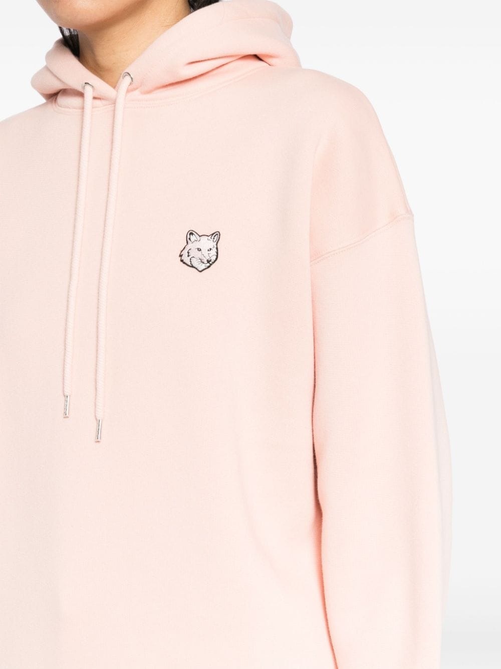 bold fox head patch hoodie - 5