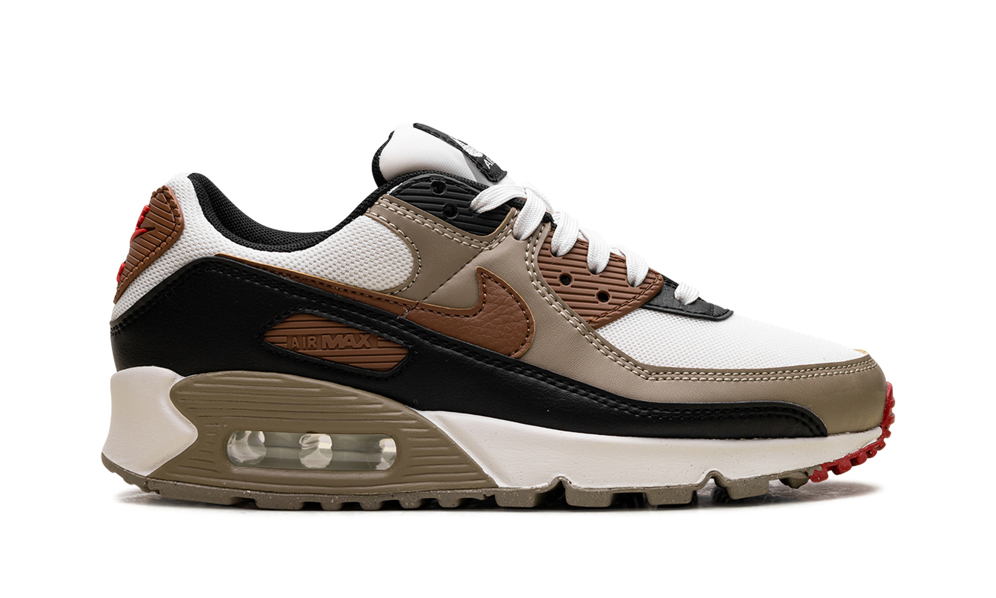 Air Max 90 WMNS "Phantom Black Fire Red Light British Tan" - 6