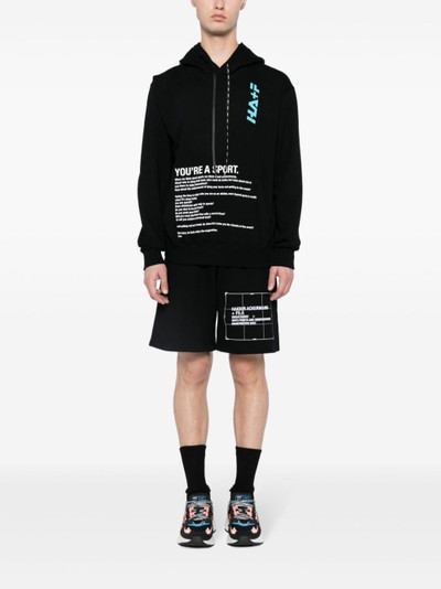 Haider Ackermann logo-embroidered cotton track shorts outlook