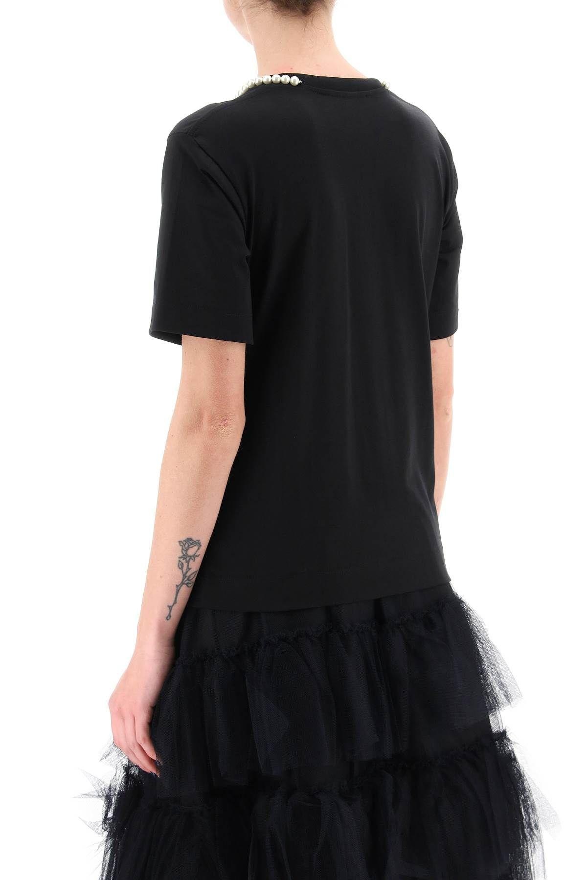 T-SHIRT WITH HEART-SHAPED CUT-OUT AND PEARLS SIMONE ROCHA - 4