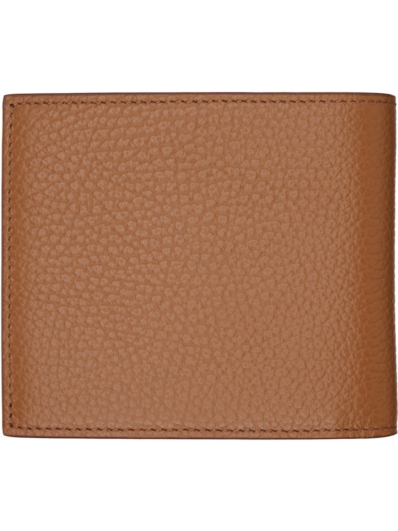 Givenchy Brown Grained Leather Wallet outlook
