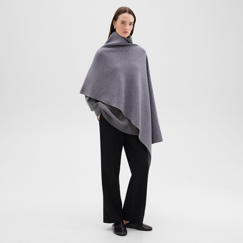 Theory Draped Poncho in Felted Wool-Cashmere outlook