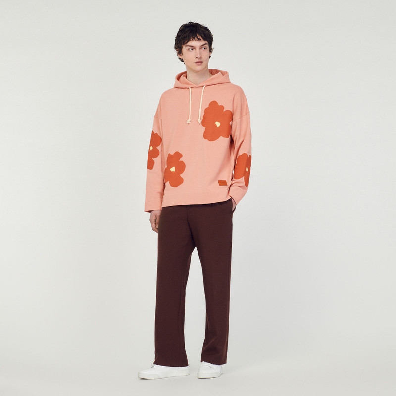 Sandro Floral pattern hoodie outlook