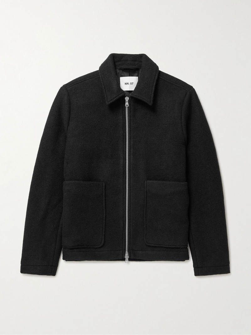 Gael 8267 Brushed Wool-Blend Jacket Black - 1