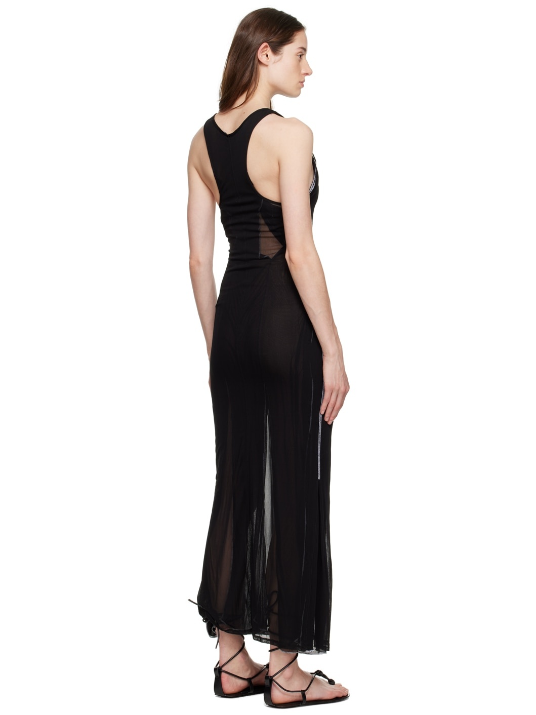 Black Seam Allowance Maxi Dress - 3