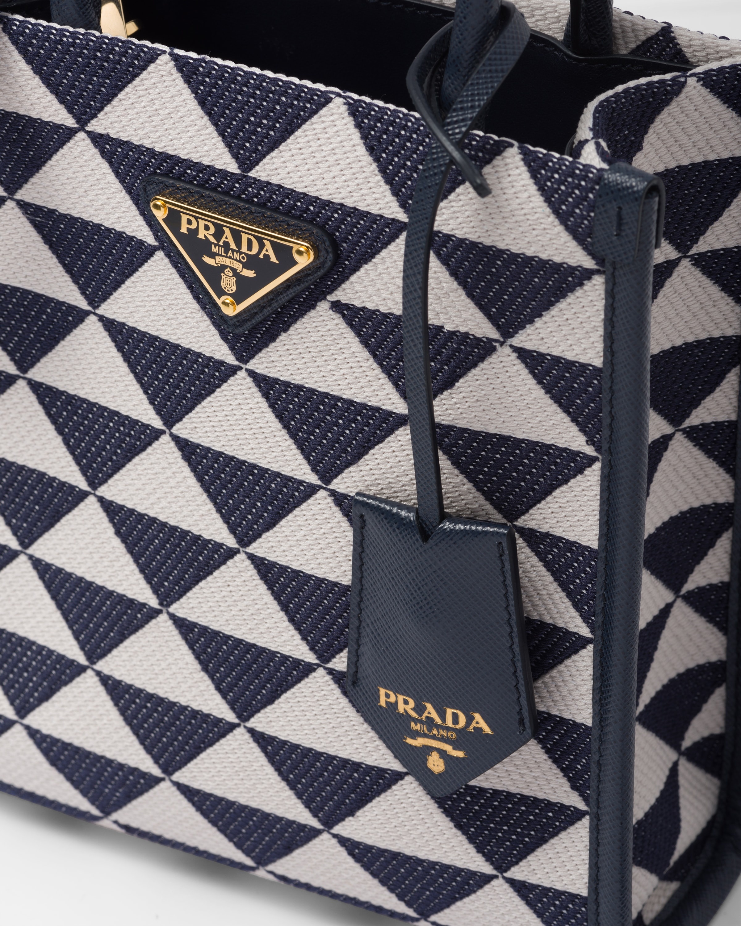 Prada Prada Symbole embroidered fabric mini bag