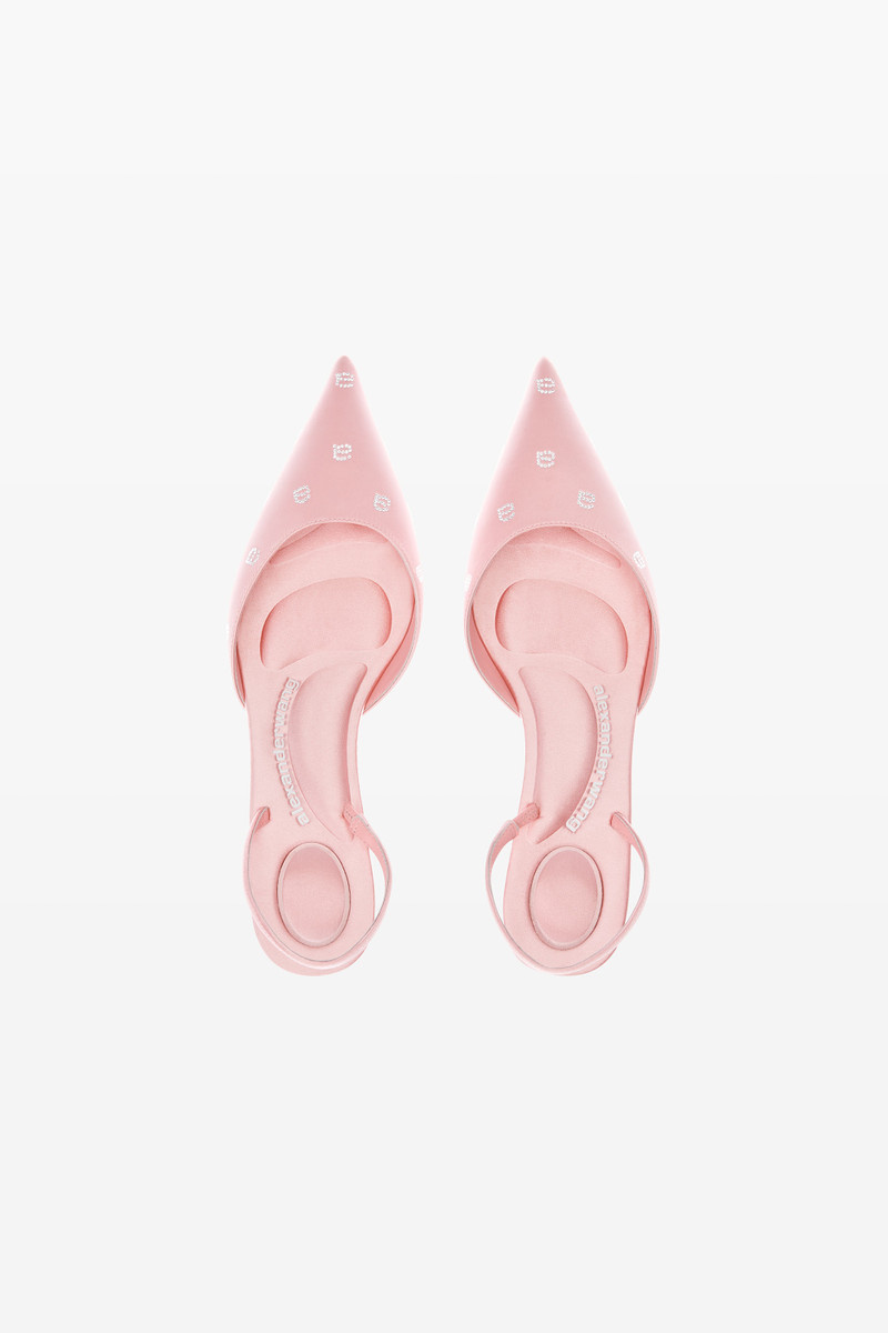 DELPHINE 65 SLINGBACK IN CRYSTAL SATIN 5