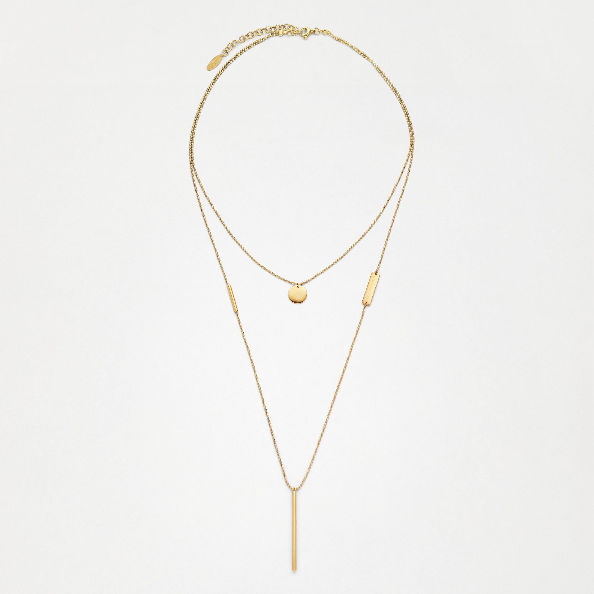 18k Gold necklace with 0.015ct Diamond - 4