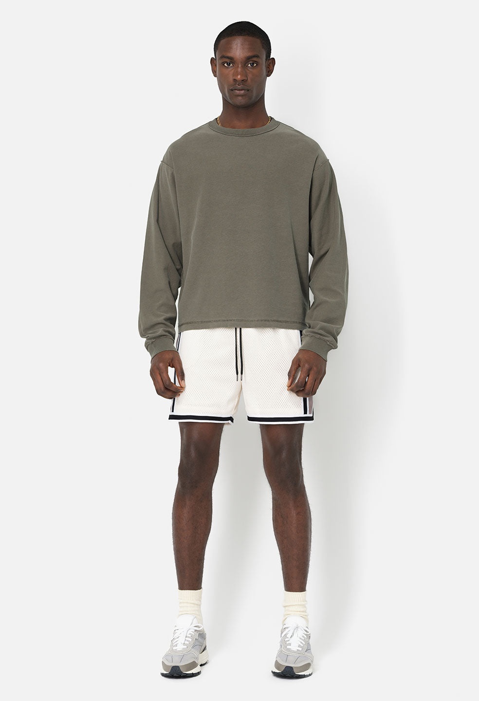 REVERSED CROPPED LS TEE - 4